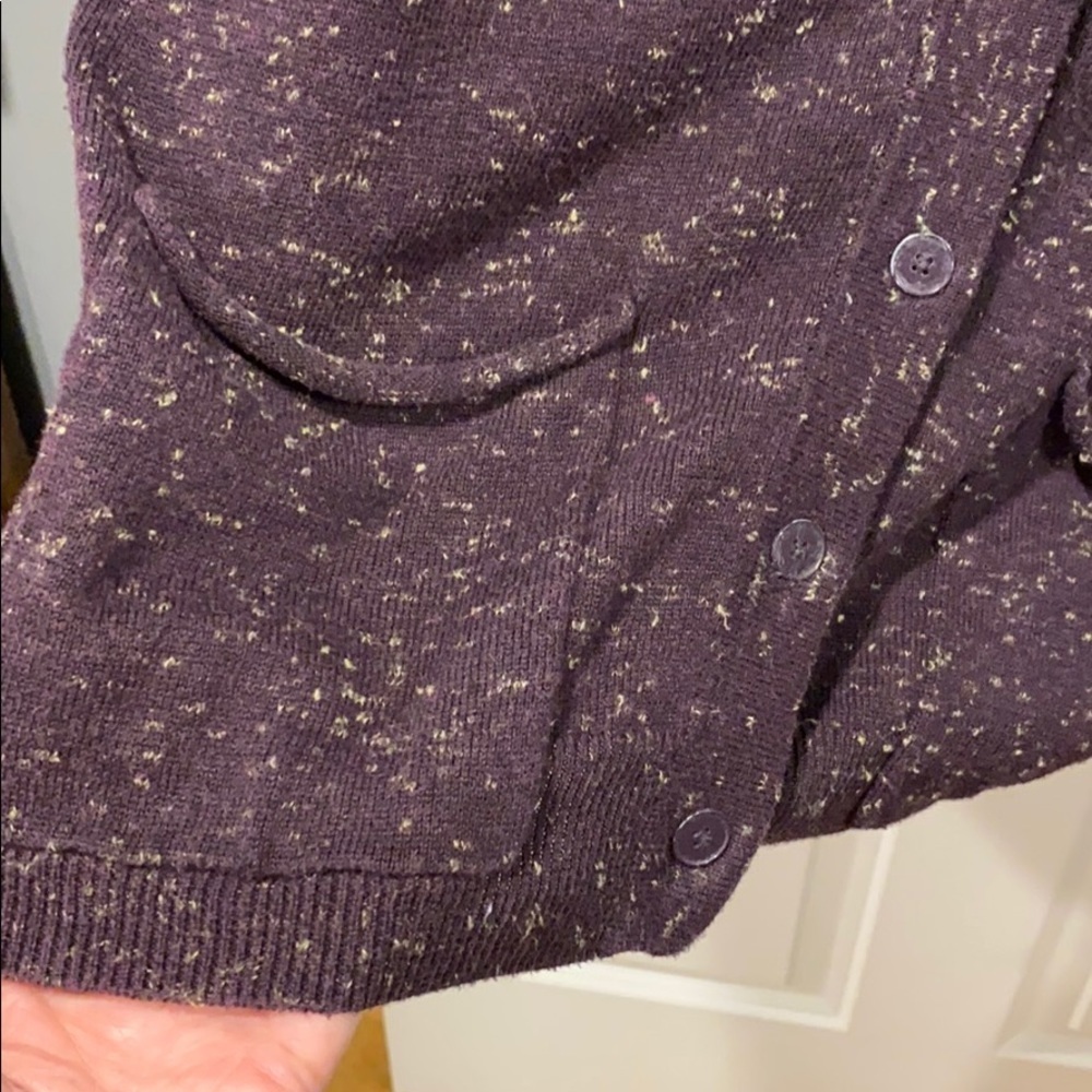 Gap Purple Marled Grandpa Cardi EUC - Picture 5 of 8